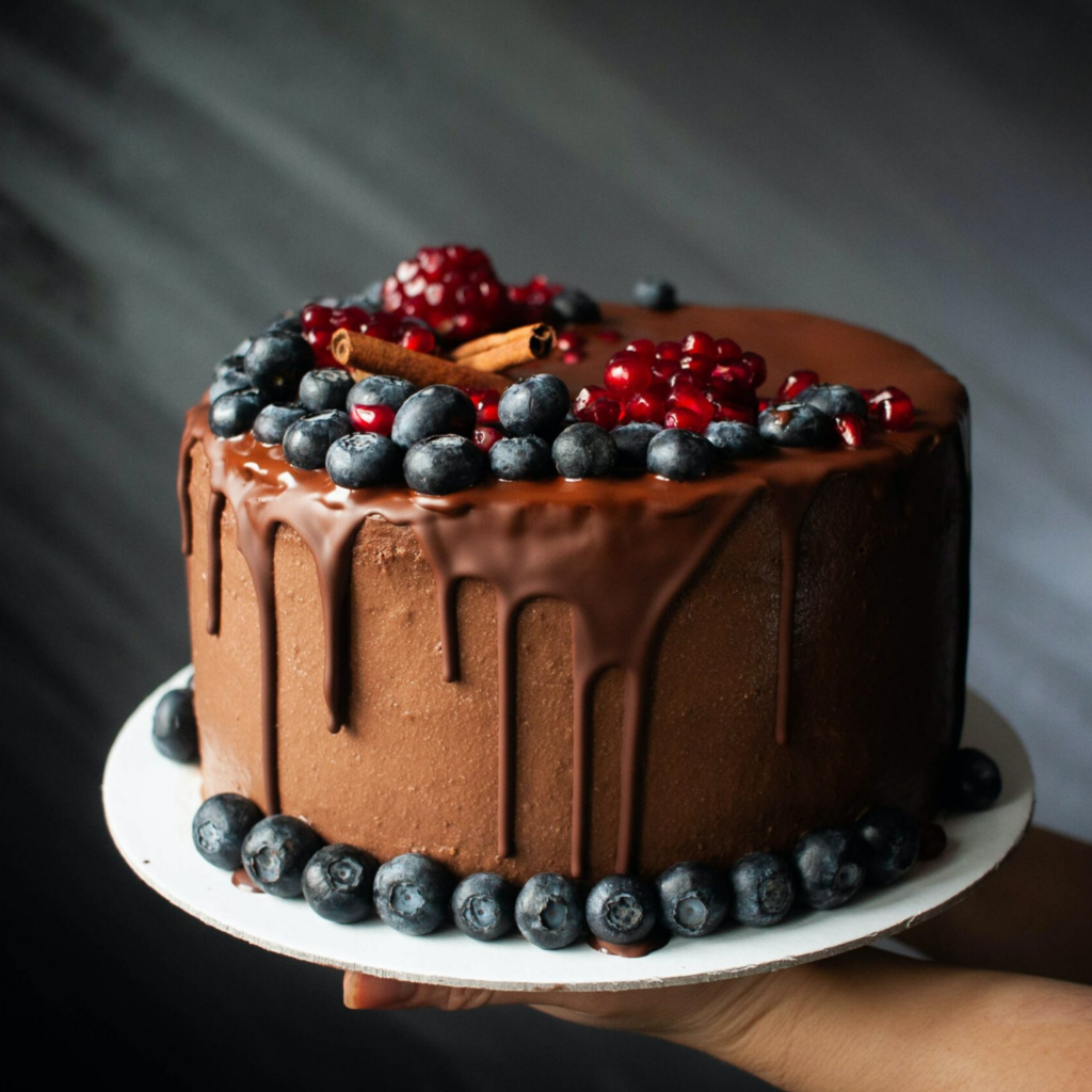 Gâteau au chocolat et fruits rouges pour diabétiques